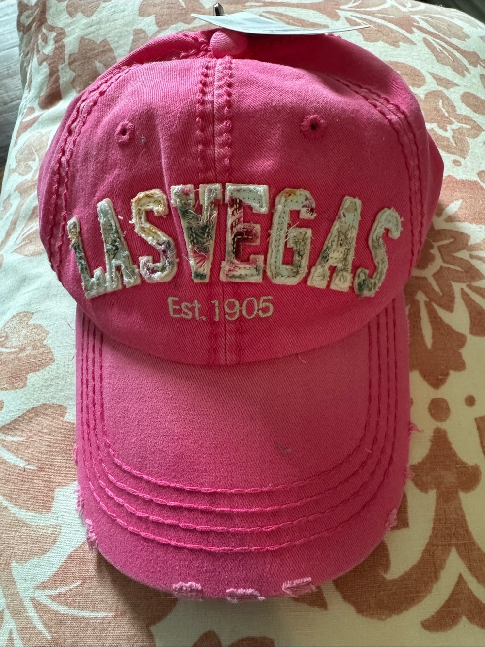 Pink Las Vegas Robin Ruth Baseball Cap - 'Las Vegas' Embroidered 100% cotton